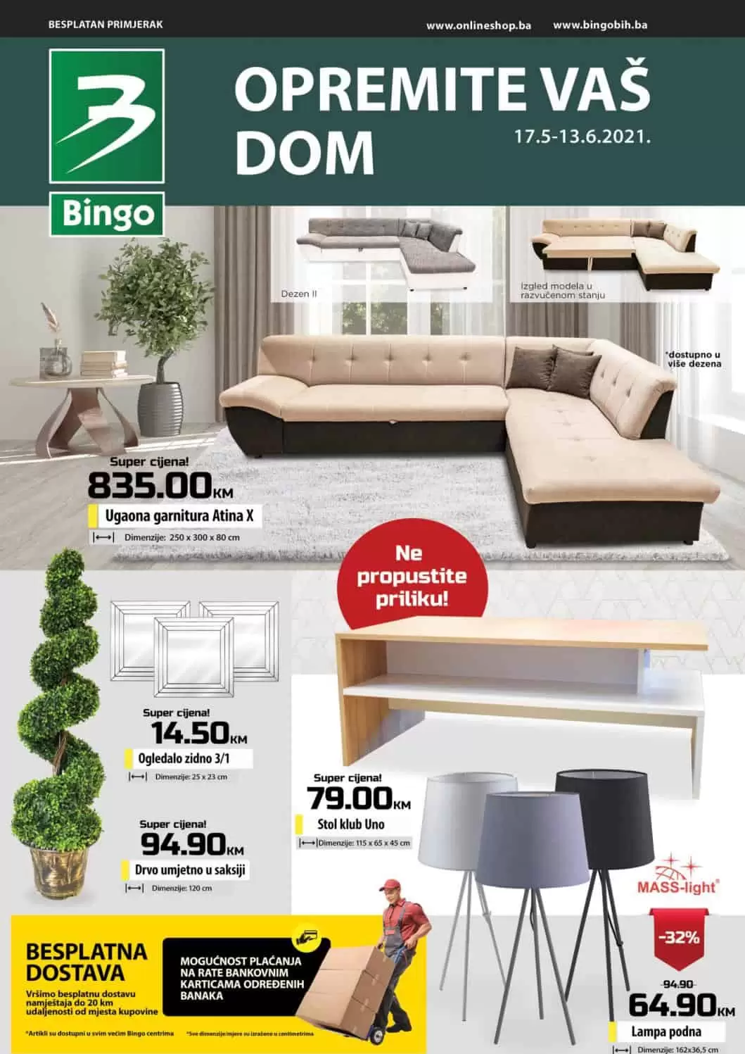 Bingo super akcija. bingo kljad dobrih cijena. snizeno. akcija. popust.