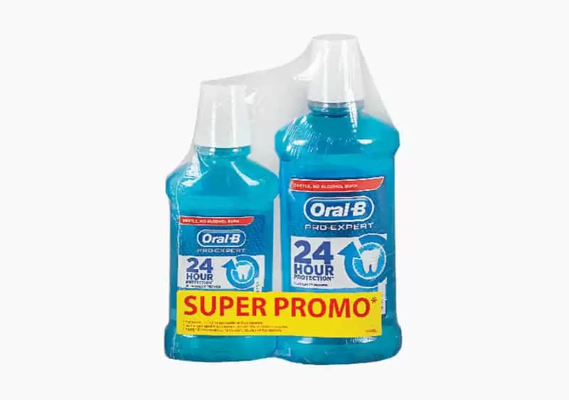 Oral B  Vodica za usta, 500 ml + Oral B vodica, 250 ml, gratis