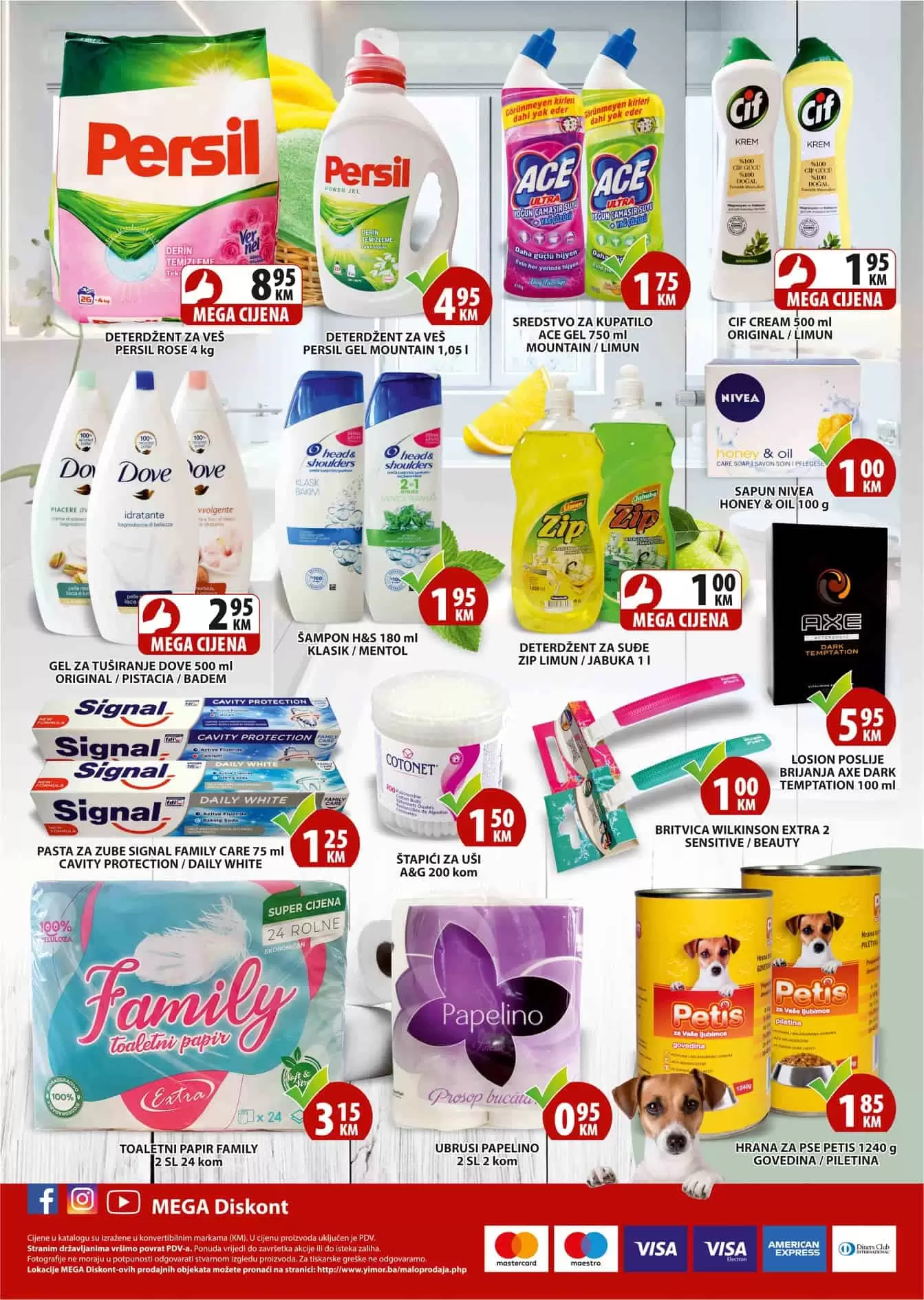 mega diskont super akcija. mega doskont snizenje. yimor super cijene. akcija. popusti. katalozi. 