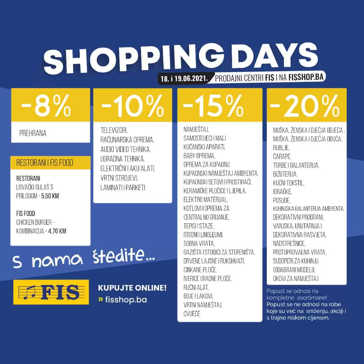 Fis shopping days 18-19.06.2021. godine