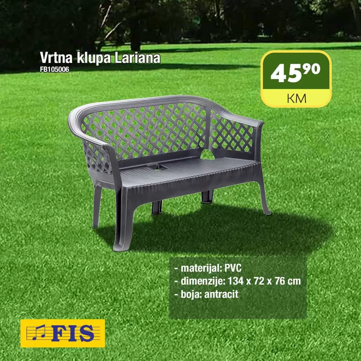 Fis vrtni namjestaj. Bastenski namjestaj. klupa