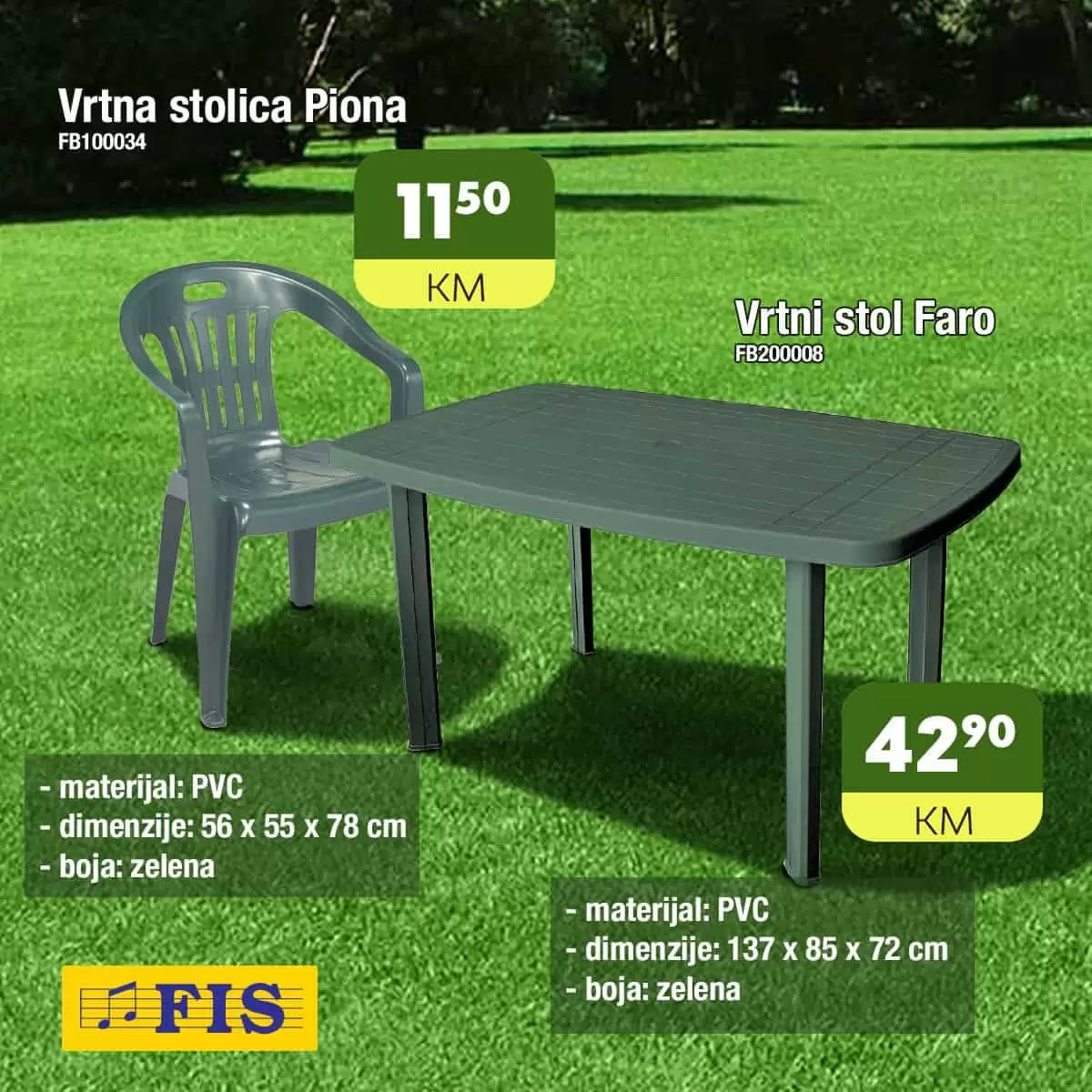 Fis vrtni namjestaj. Bastenski namjestaj. stol stolice