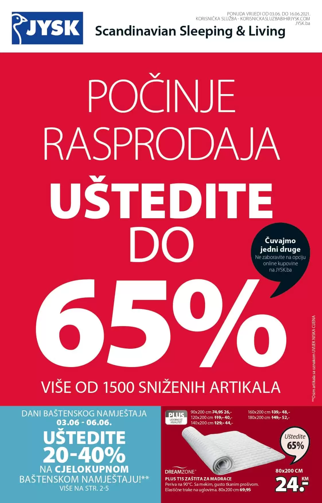 jysk akcijski katalog. snizenje. popust, korona virus. online kupovina.