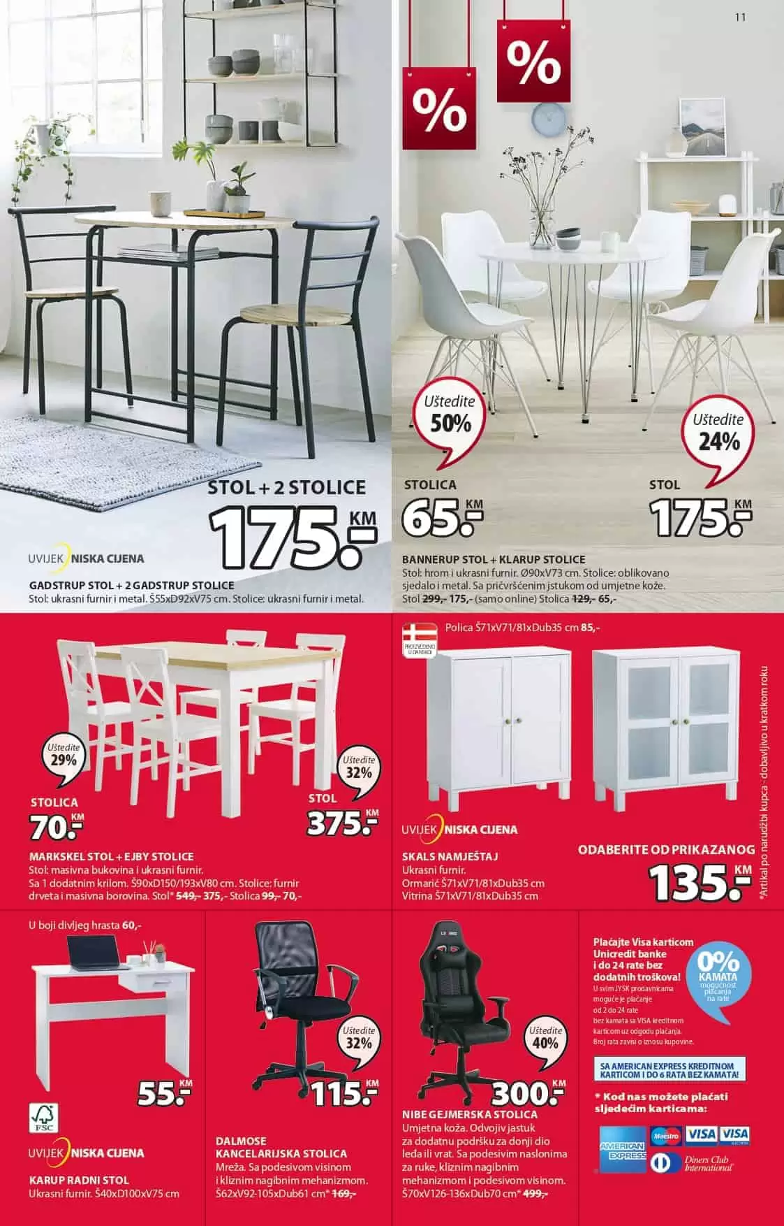 Jysk akcijski katalog. letak. snizeno. snizenje. popust. usteda. usteda novca.