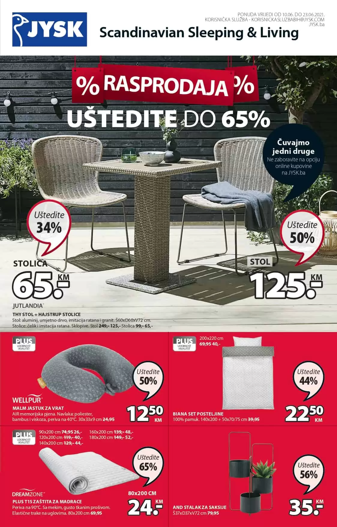 JYSK akcijski katalog. snizenje. popust. akcija. popusti. online kupovina. covid 19. korona virus.