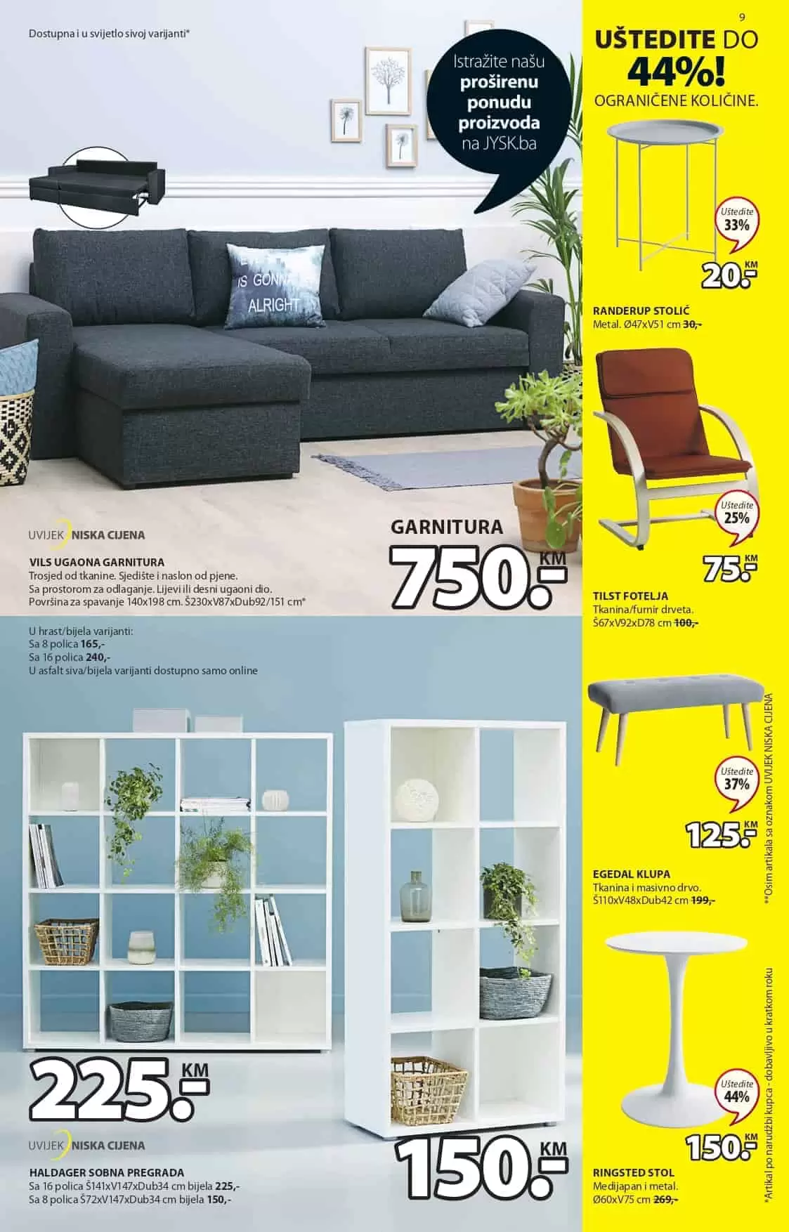 JYSK akcijski katalog. snizenje. popust. akcija. popusti. online kupovina. covid 19. korona virus.