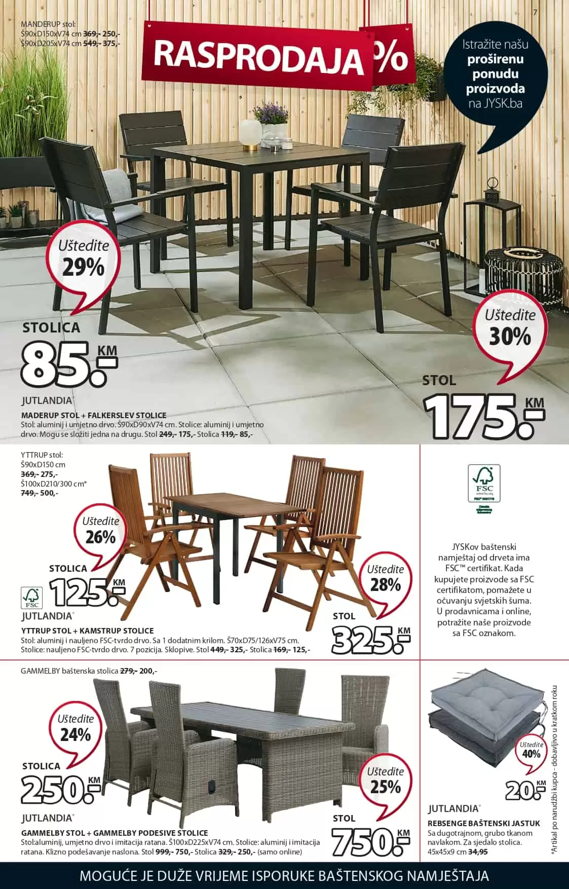 Jysk akcijski katalog. letak. snizeno. snizenje. popust. usteda. usteda novca. 