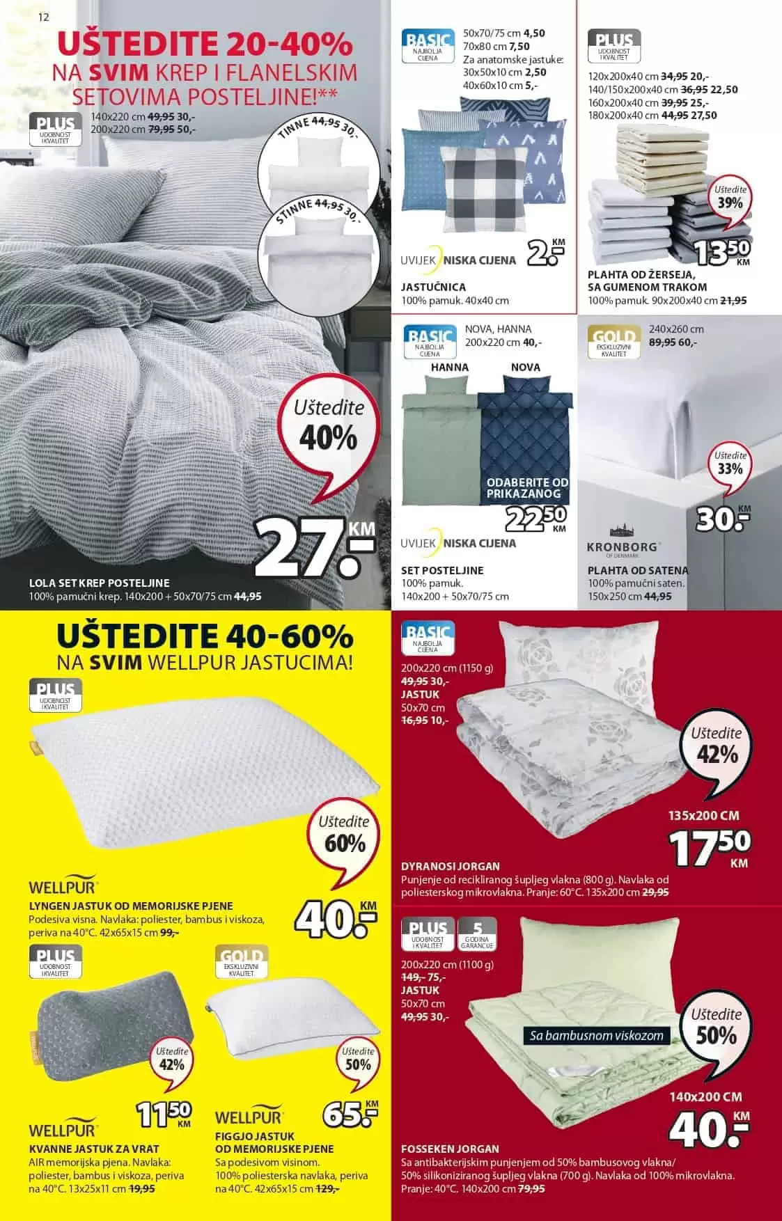 Jysk akcijski katalog. letak. snizeno. snizenje. popust. usteda. usteda novca. 