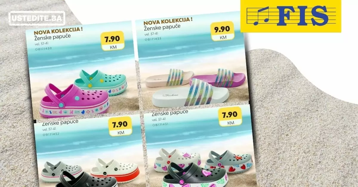 Nova kolekcija popularnih kroksica i papuča u Fis centrima! Brzo potraži svoje! Fis NOVA kolekcija popularnih kroksica!