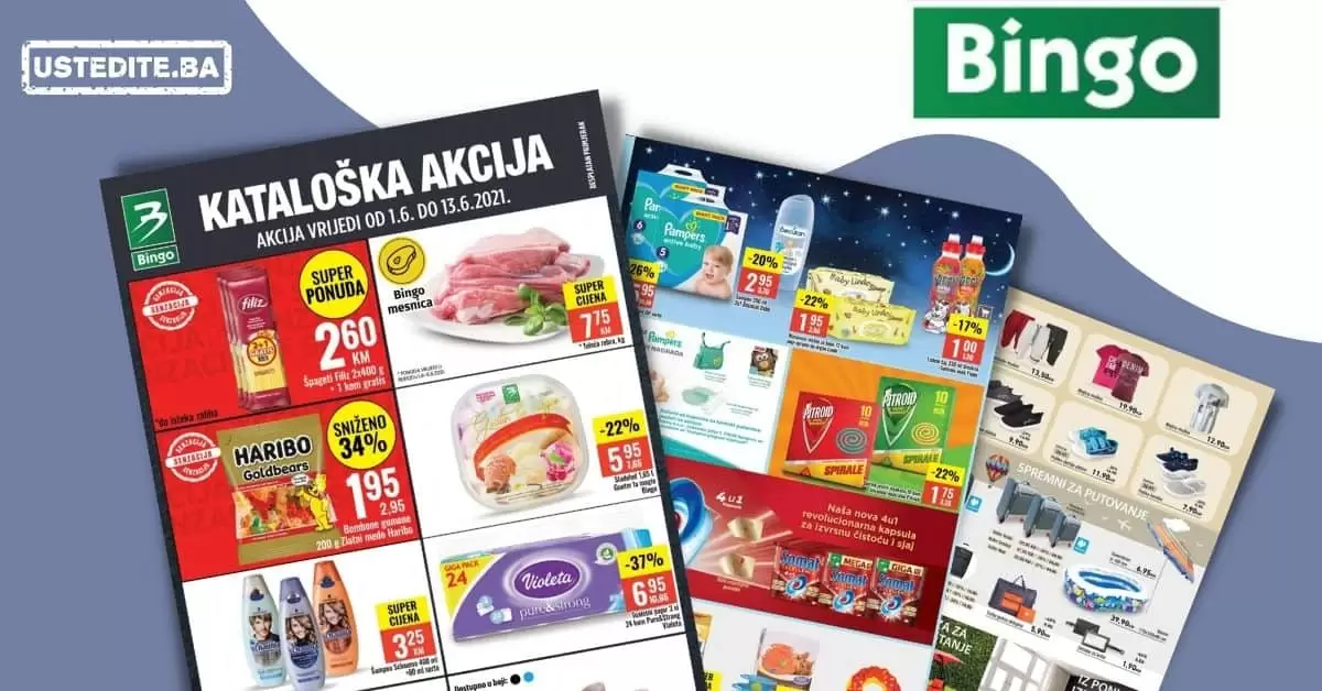 Bingo super akcija. bingo kljad dobrih cijena. snizeno. akcija. popust.