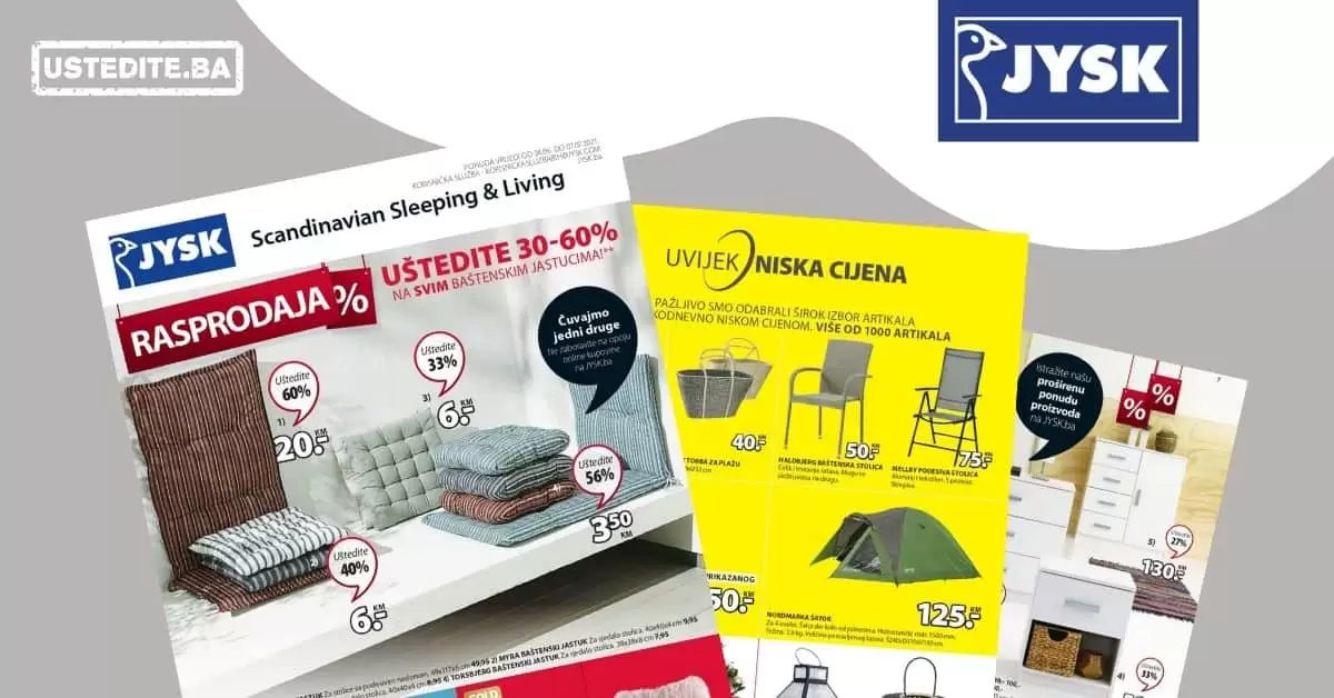 JYSK akcijski katalog. snizenje. popust. akcija. popusti. online kupovina. covid 19. korona virus.