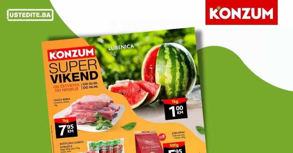 Konzum akcijski katalog. korona virus. snizenje. akcija. popusti. snizeno.
