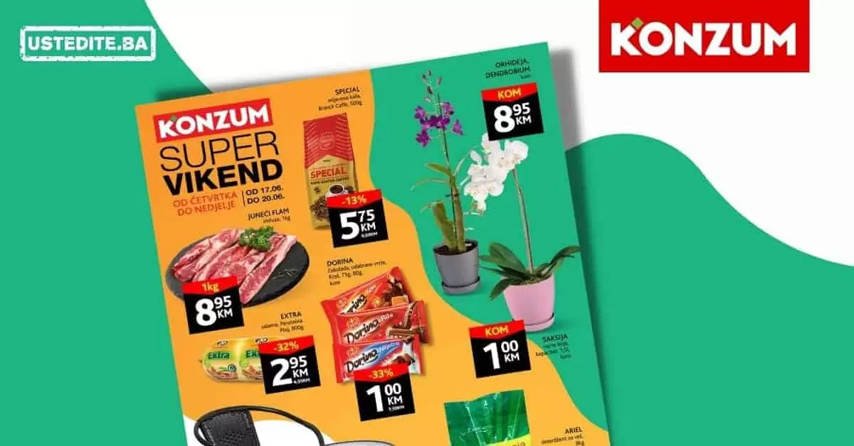 Konzum akcijski katalog. korona virus. snizenje. akcija. popusti. snizeno.