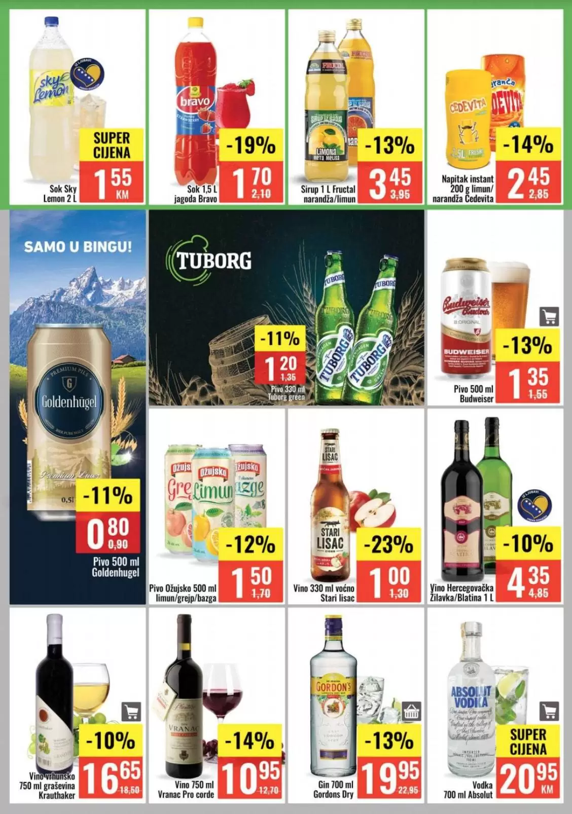 bingo akcijski katalog, snizenje. akcija. popust. snizeno.