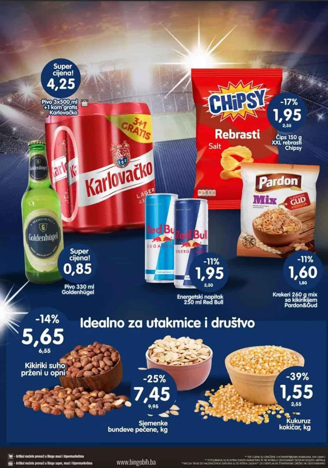 Bingo super akcija. bingo kljad dobrih cijena. snizeno. akcija. popust.