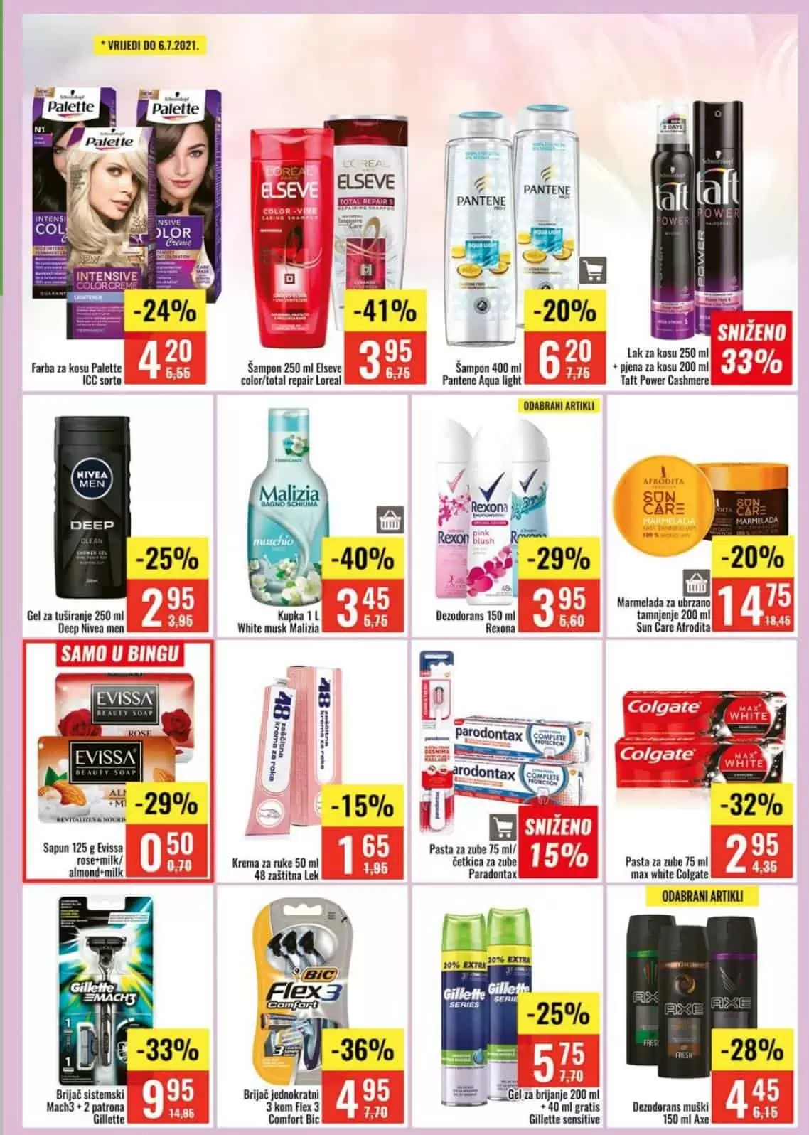 Bingo super akcija. bingo kljad dobrih cijena. snizeno. akcija. popust.