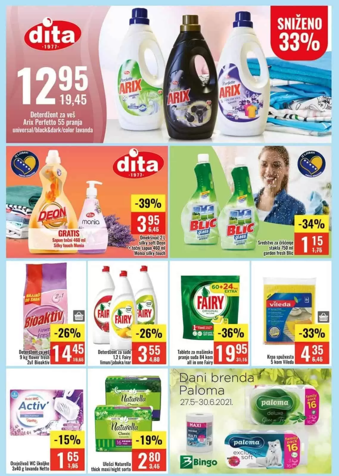 Bingo super akcija. bingo kljad dobrih cijena. snizeno. akcija. popust.