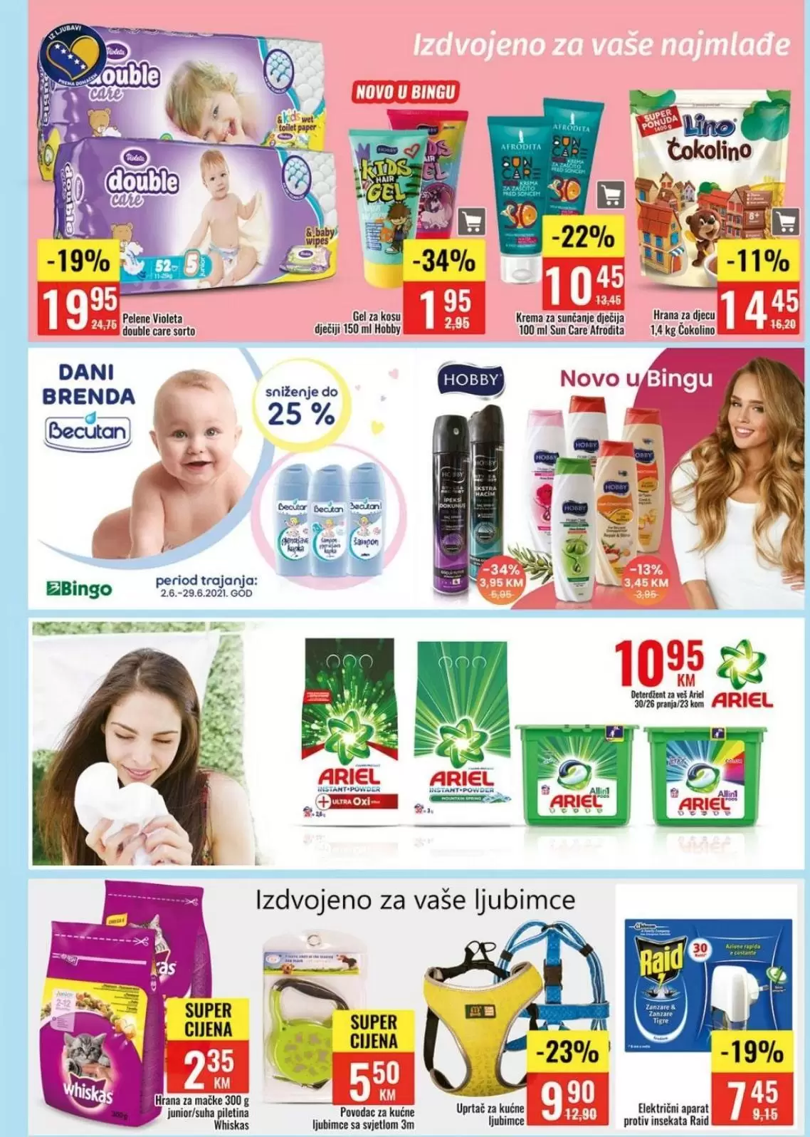 Bingo super akcija. bingo kljad dobrih cijena. snizeno. akcija. popust.