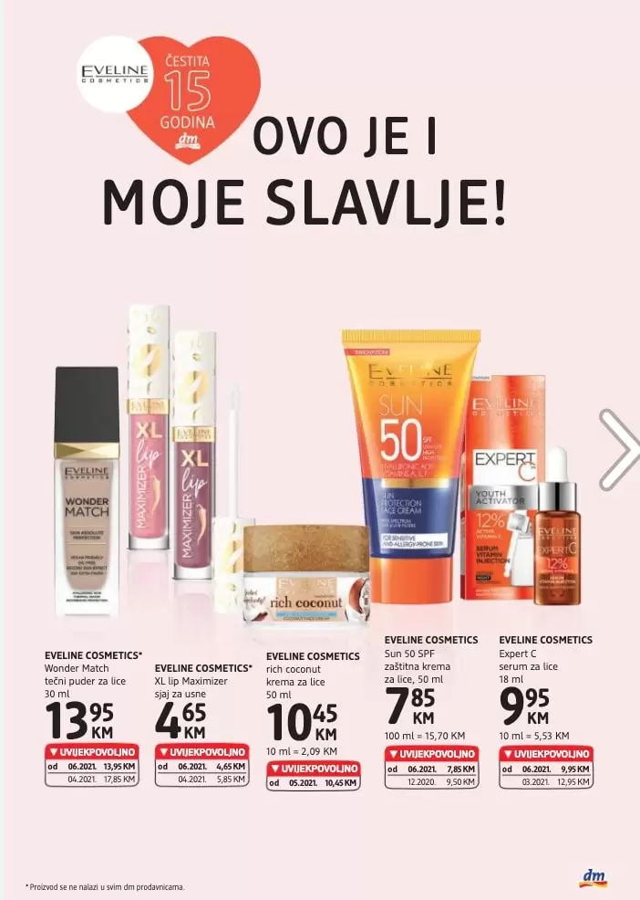 dm-akcijski-katalog cm cosmetic market. bingo. konzum. amko.