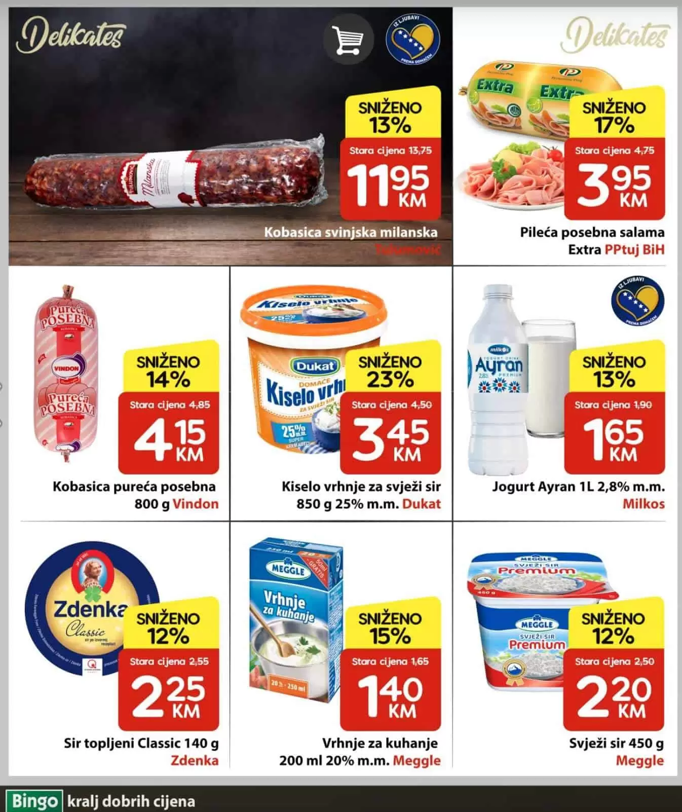 Bingo super akcija. bingo kljad dobrih cijena. snizeno. akcija. popust.