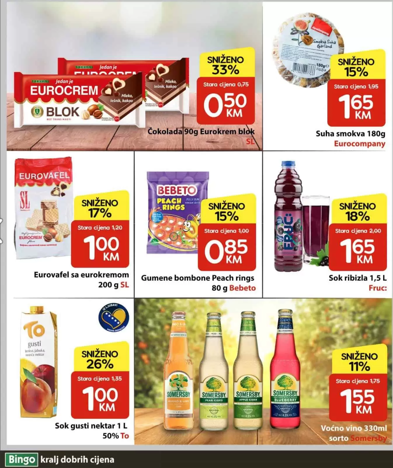 Bingo super akcija. bingo kljad dobrih cijena. snizeno. akcija. popust.