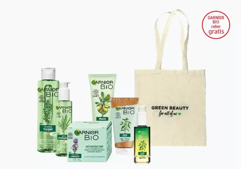 GARNIER BIO  Kupovinom bilo koja dva GARNIER BIO proizvoda, na kasi preuzmite ceker na poklon.