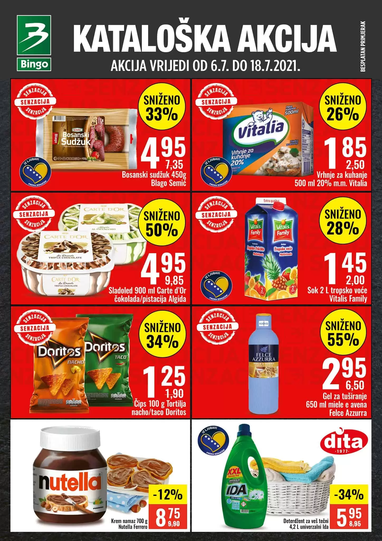 Bingo super akcija. bingo kljad dobrih cijena. snizeno. akcija. popust. 