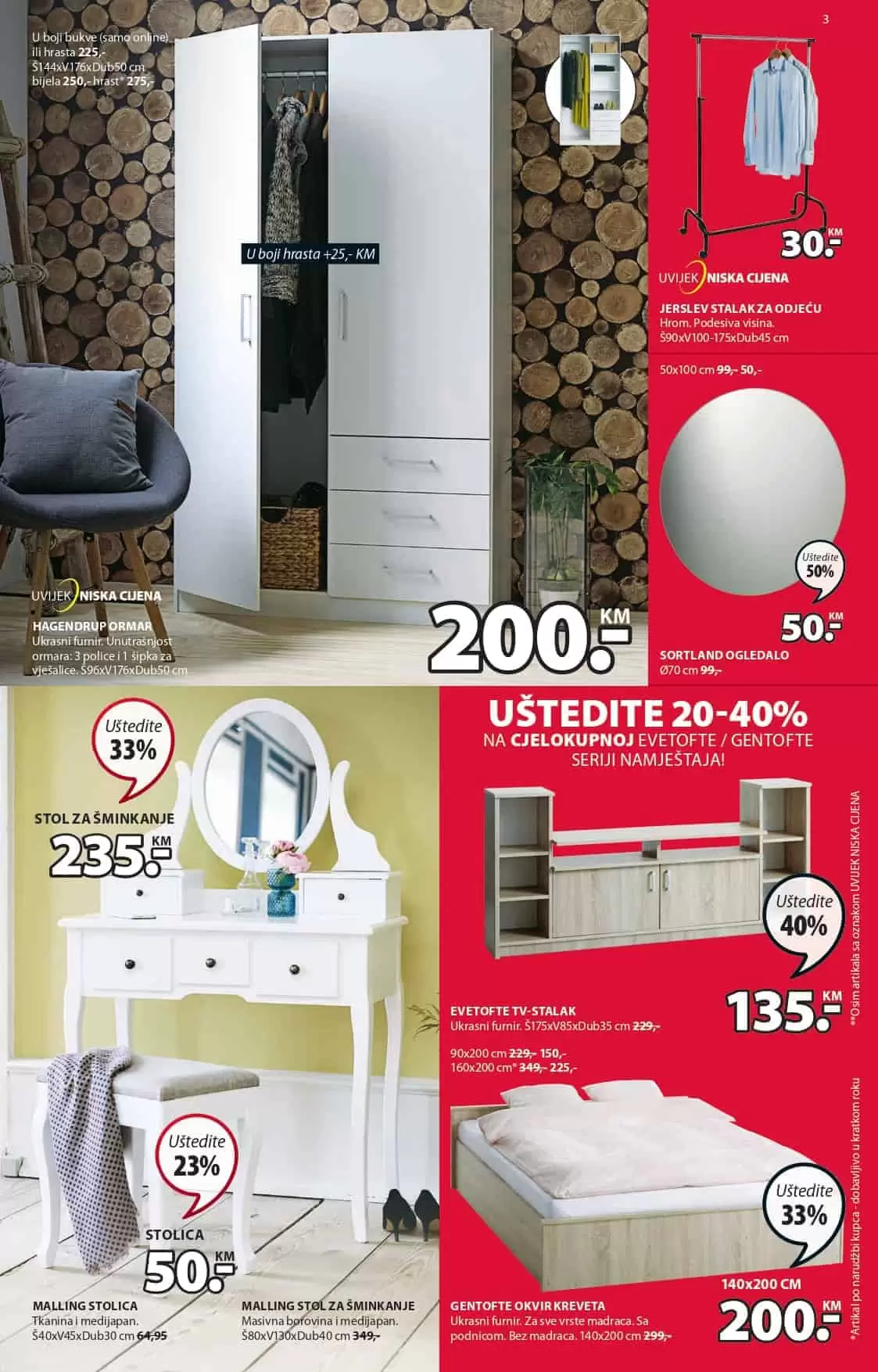 Jysk akcijski katalog. letak. snizeno. snizenje. popust. usteda. usteda novca. 