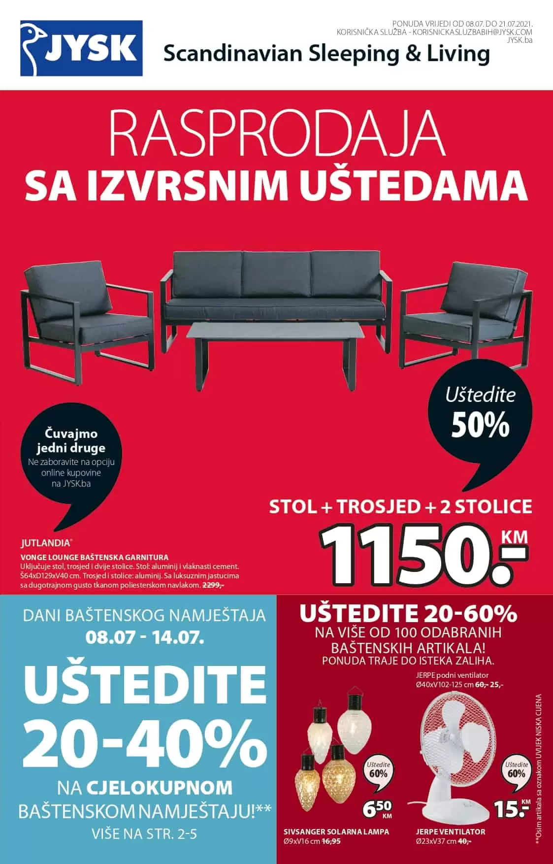 Jysk akcijski katalog. letak. snizeno. snizenje. popust. usteda. usteda novca. 