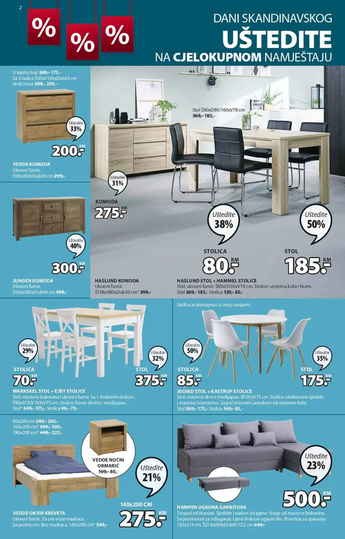 Jysk akcijski katalog. letak. snizeno. snizenje. popust. usteda. usteda novca. 