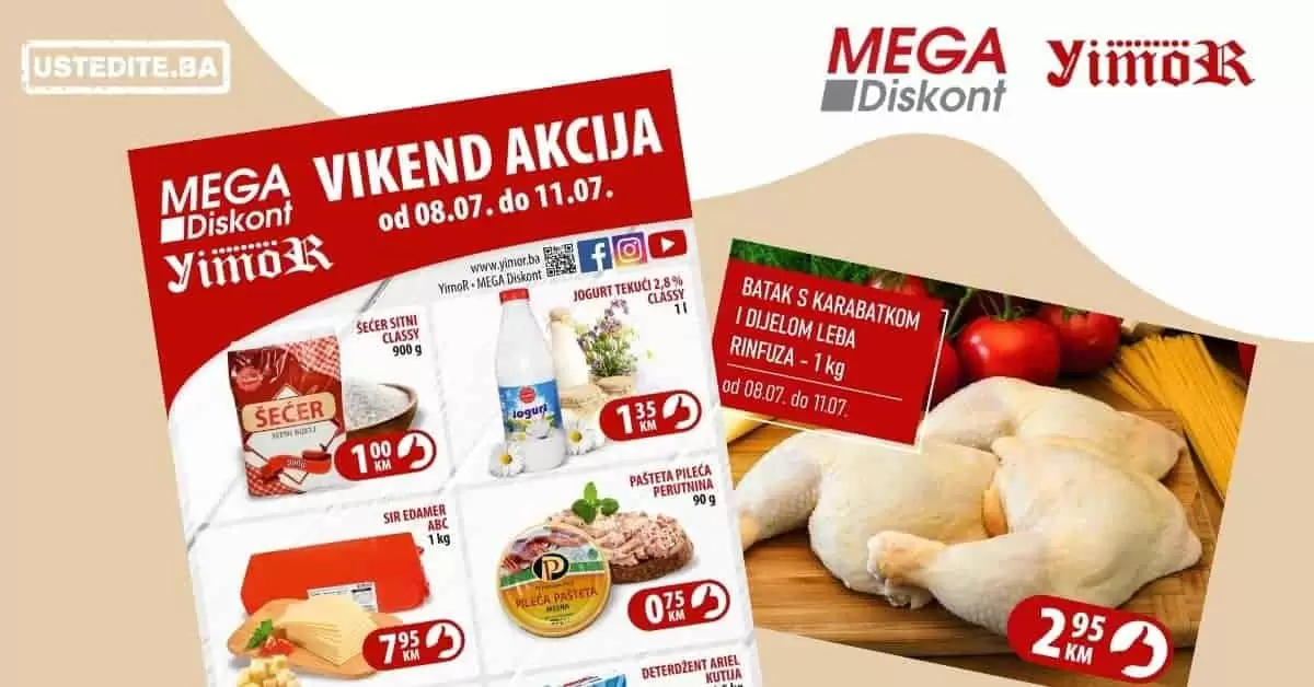 Mega Diskont & Yimor vikend akcija 08-11.07.2021. godine