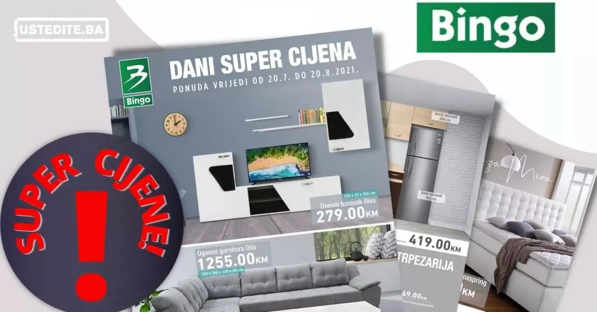 Bingo katalog namještaja 20.07-20.08.2021. godine