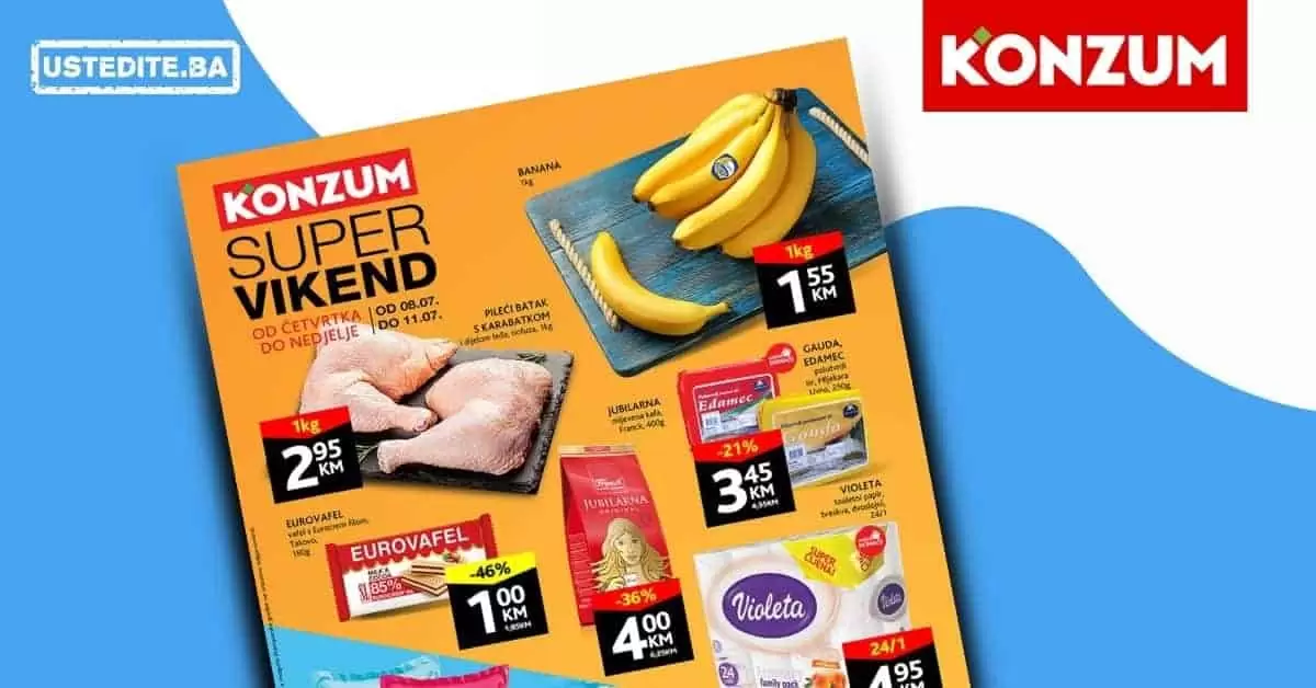 Konzum vikend akcija 08-11.07.2021. godine