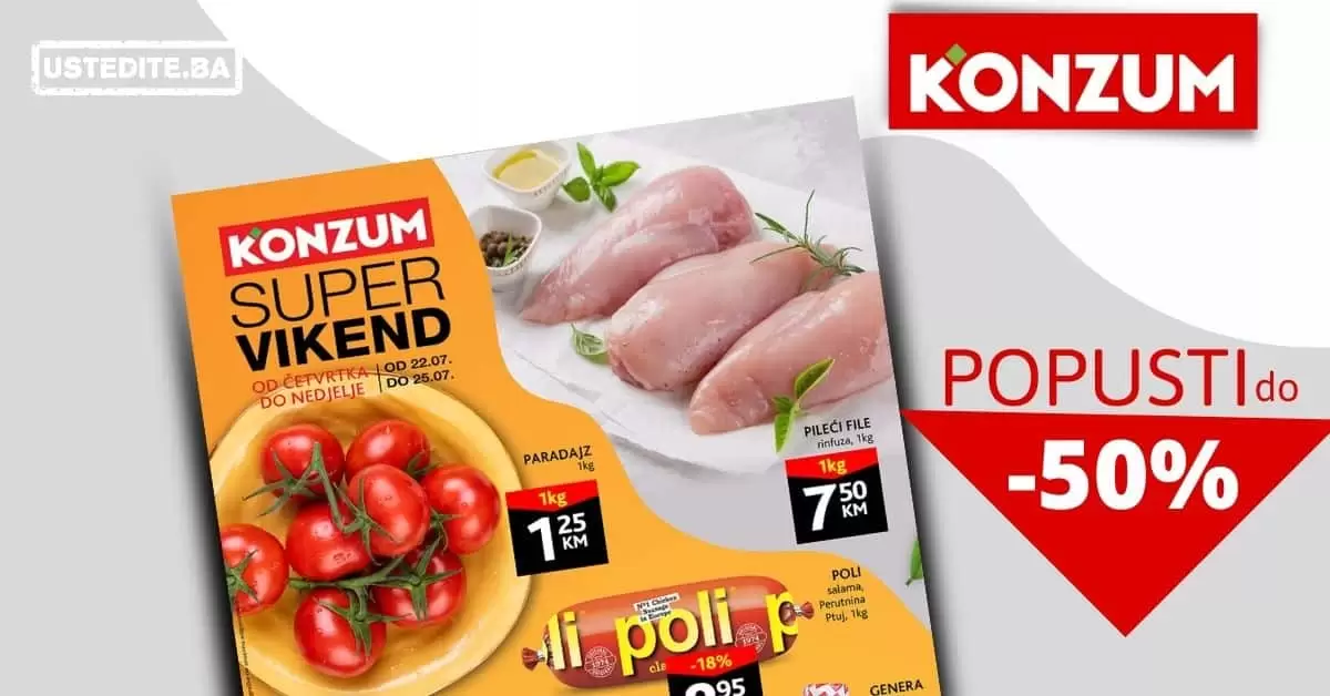 Konzum vikend akcija 21-25.07.2021. godine