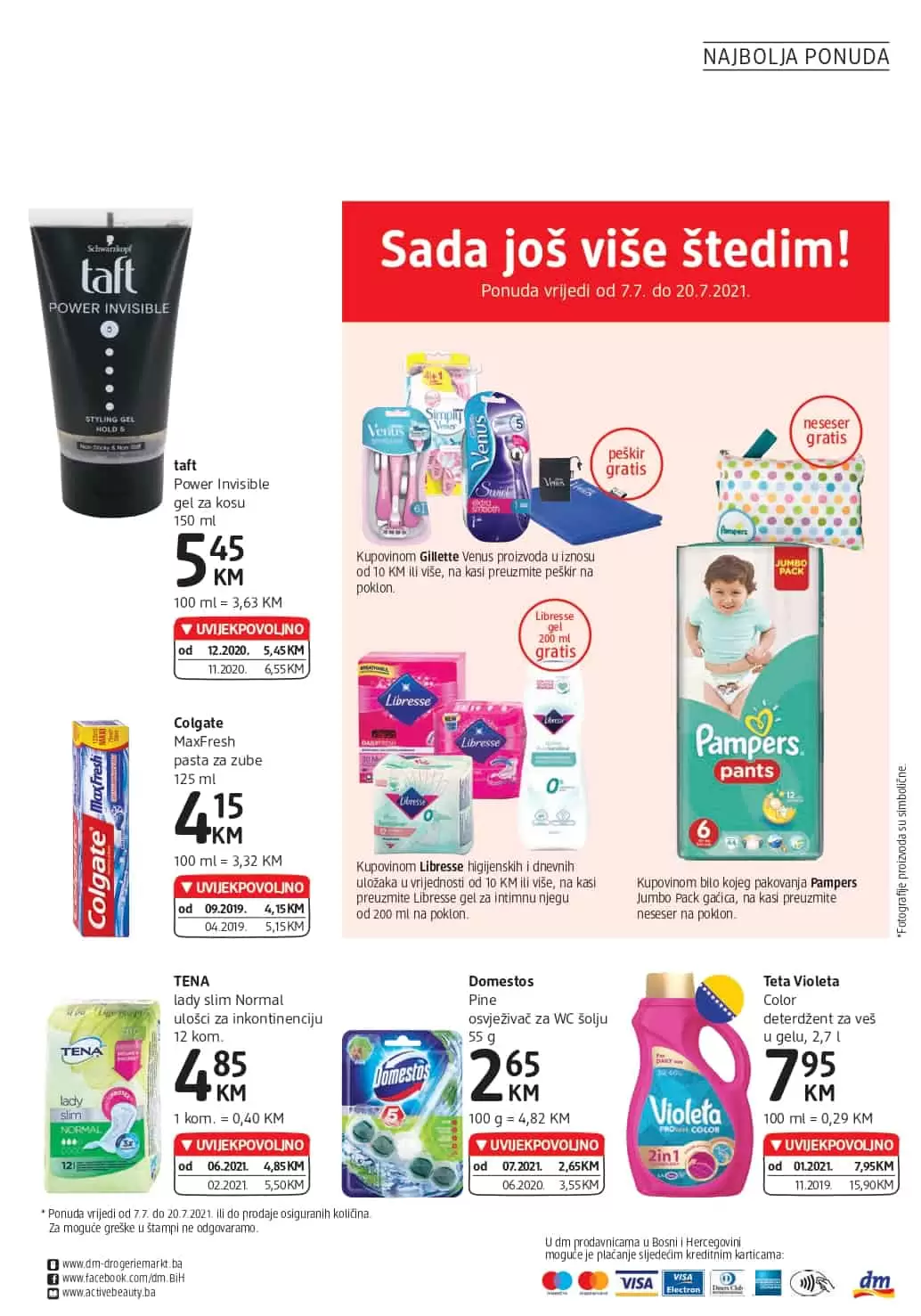 dm-akcijski-katalog cm cosmetic market. bingo. konzum. amko.