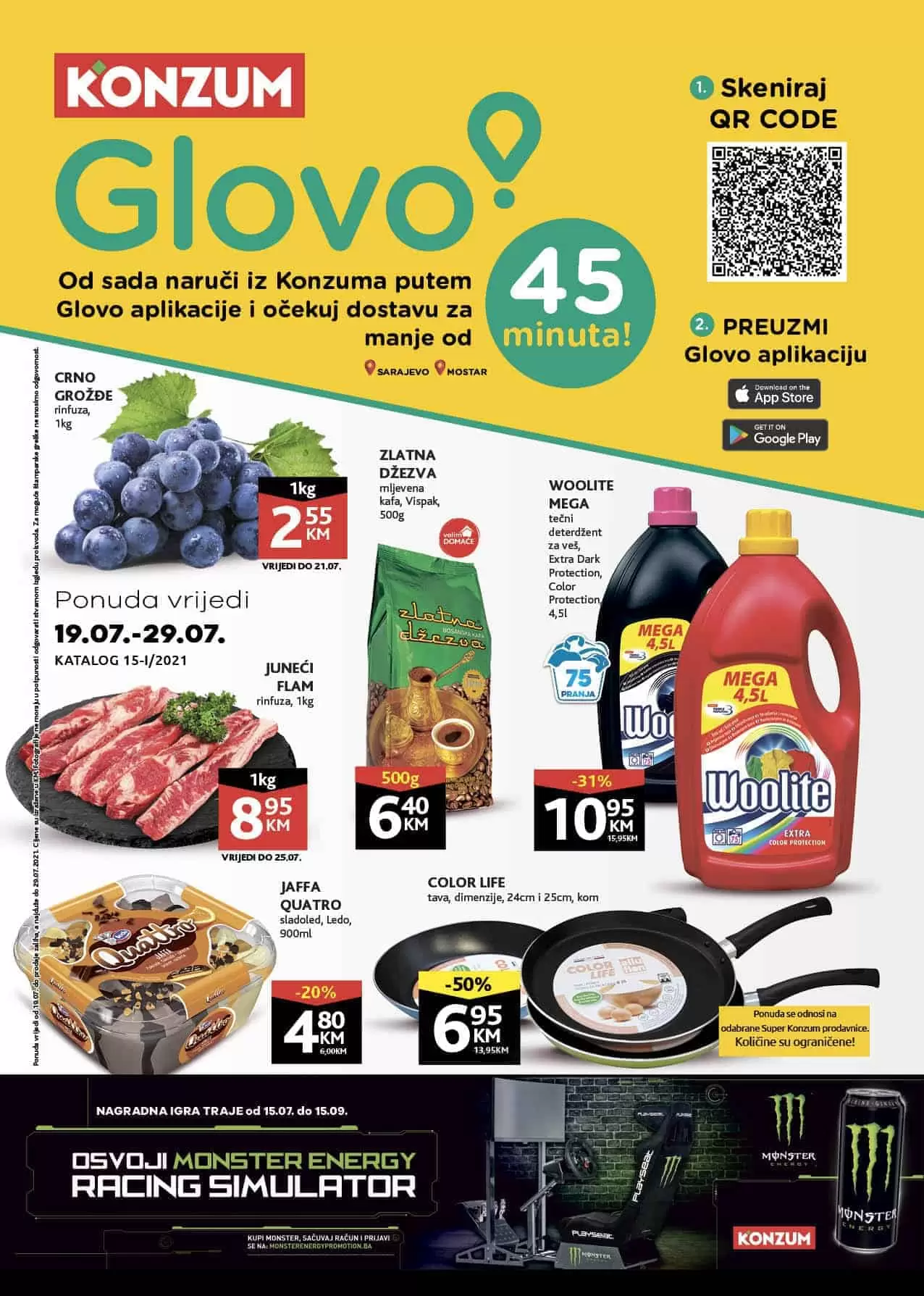Konzum akcijski katalog. korona virus. snizenje. akcija. popusti. snizeno.