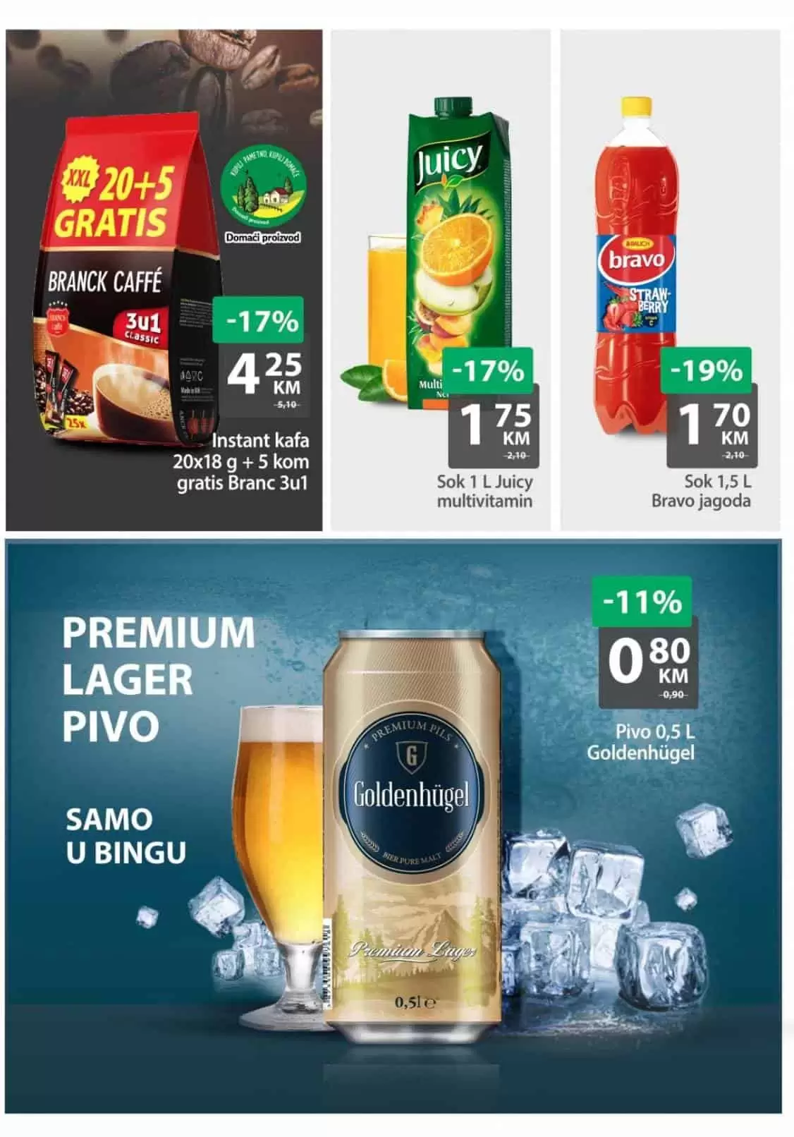 Bingo super akcija. bingo kralj dobrih cijena. snizeno. akcija. popust.