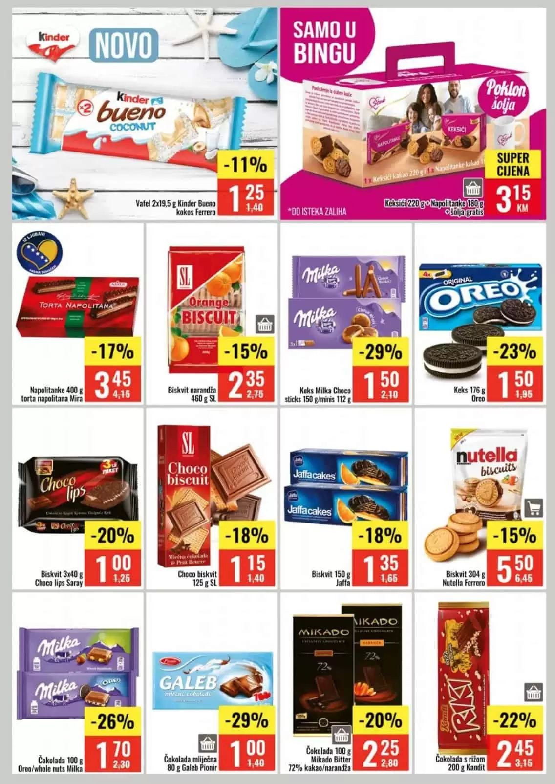 bingo akcijski katalog, snizenje. akcija. popust. snizeno.