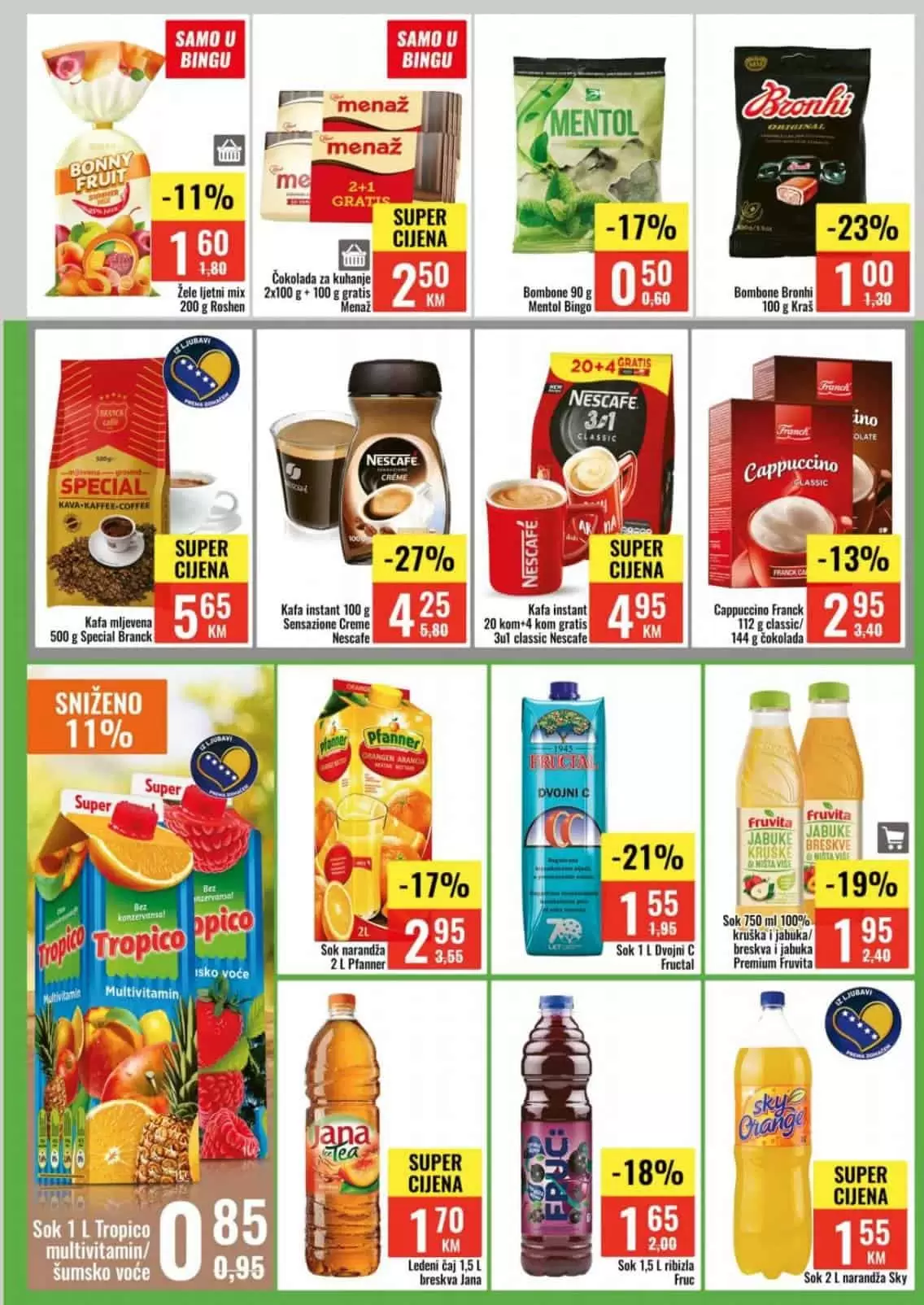 bingo akcijski katalog, snizenje. akcija. popust. snizeno.