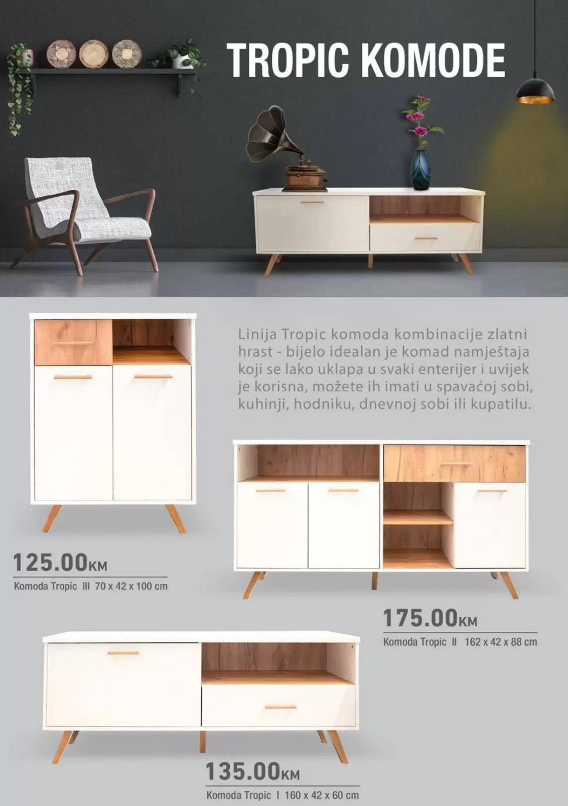 bijela fotelja. fotelja. komoda.