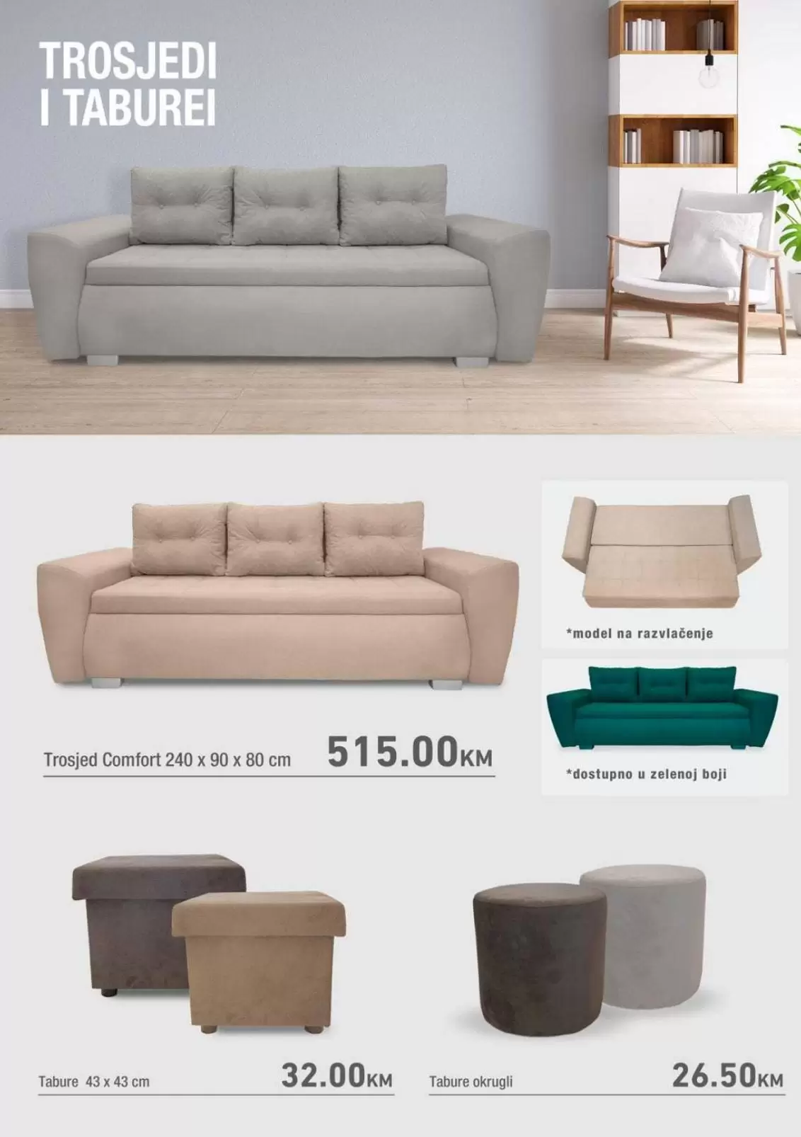 krevet na razvlacenje. 