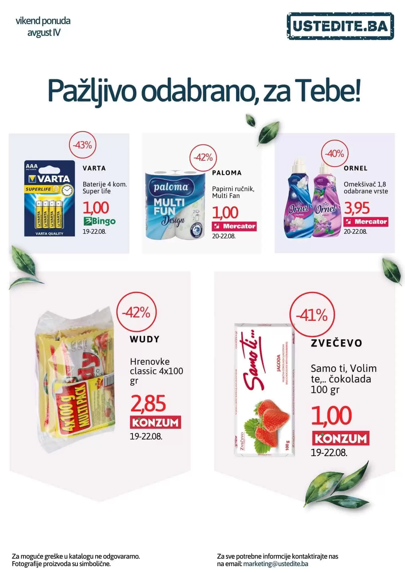 ustedite.ba vikend akcija, samo najbolja snizenja.