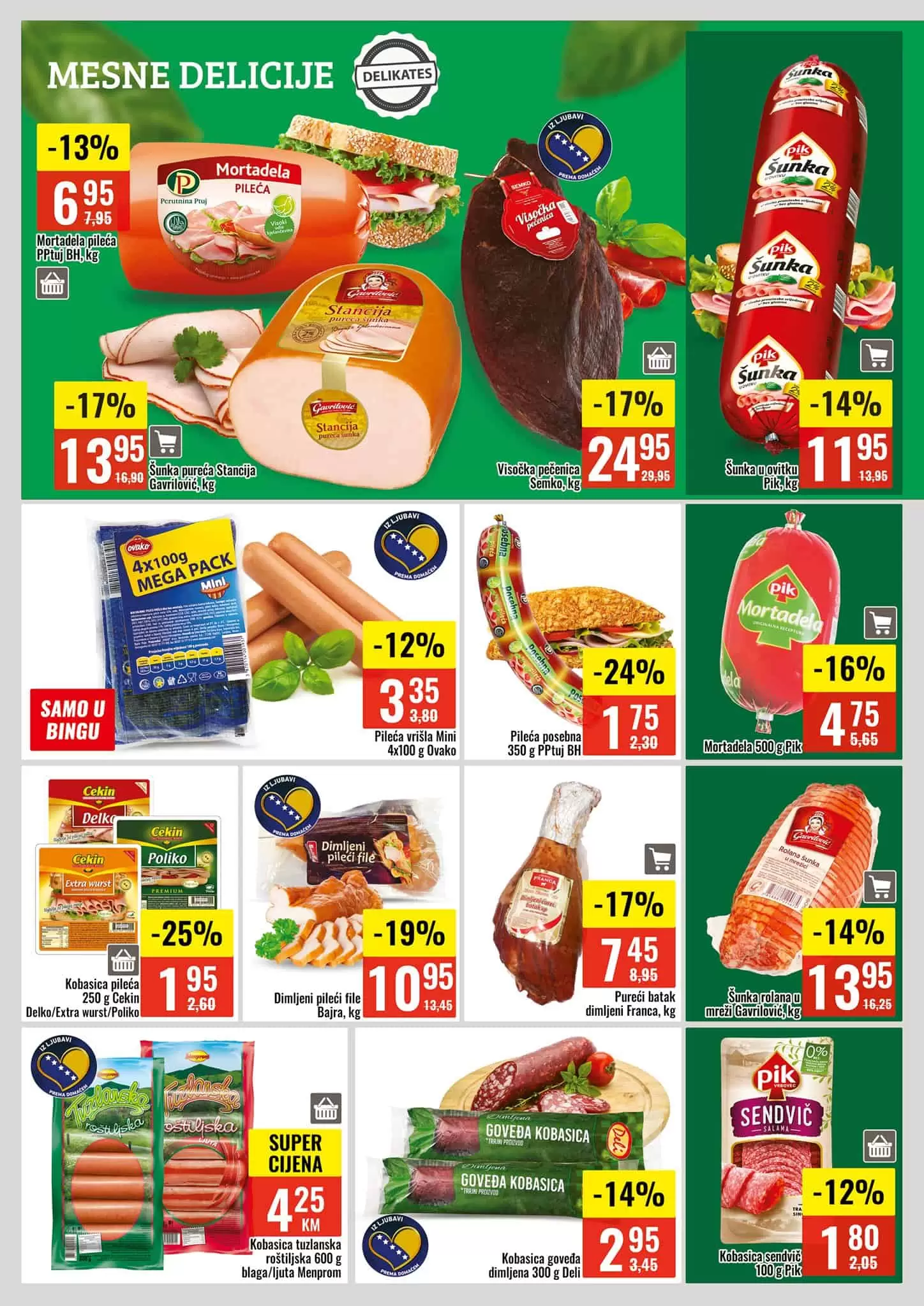 Bingo super akcija. bingo kljad dobrih cijena. snizeno. akcija. popust.