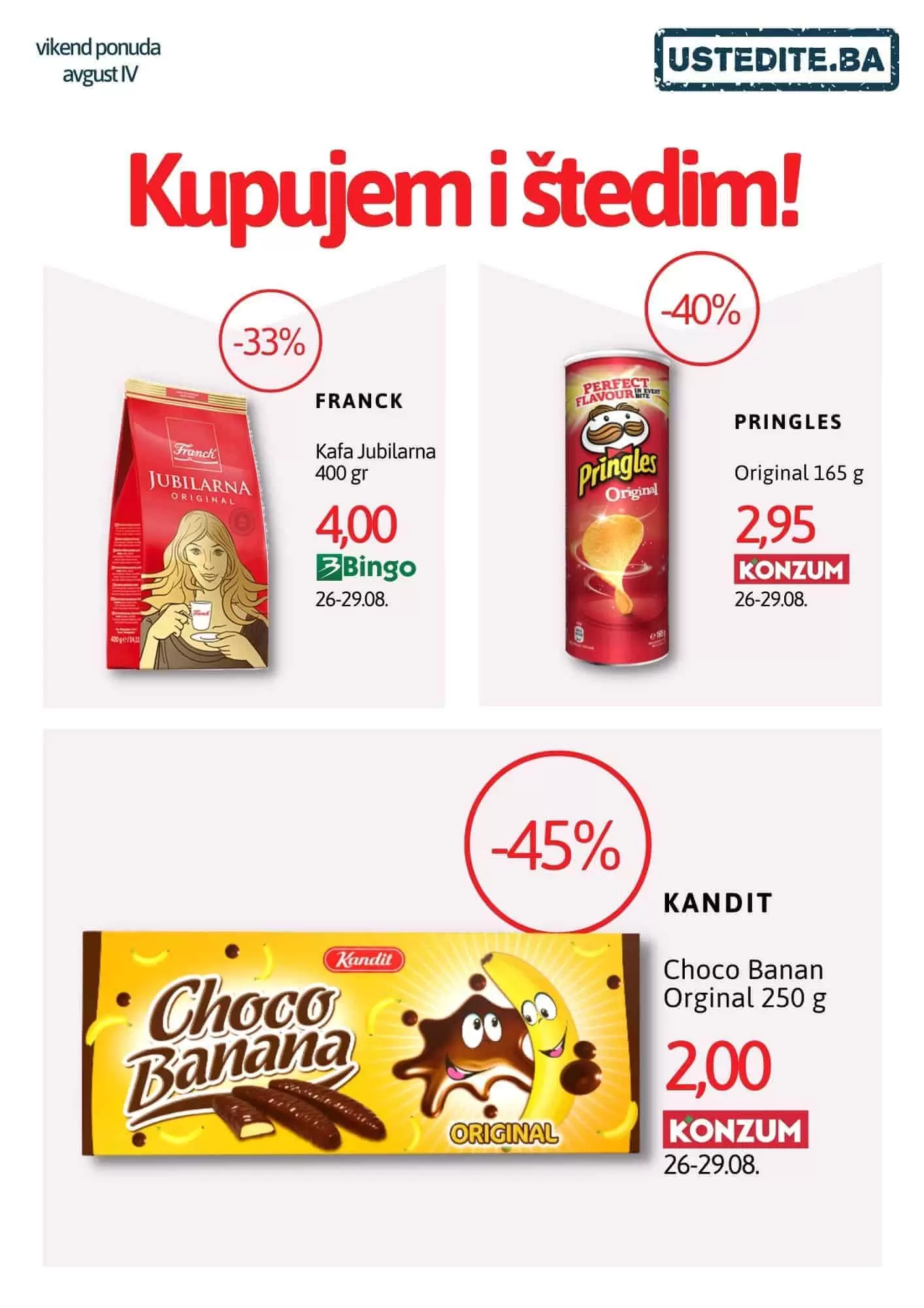 Vikend akcija sniženje do 54% avgust V 2021. godine