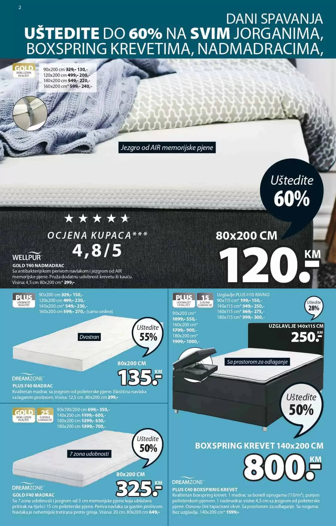 namjestaj. snizenje. jysk. akcija. popust. nadmadrac