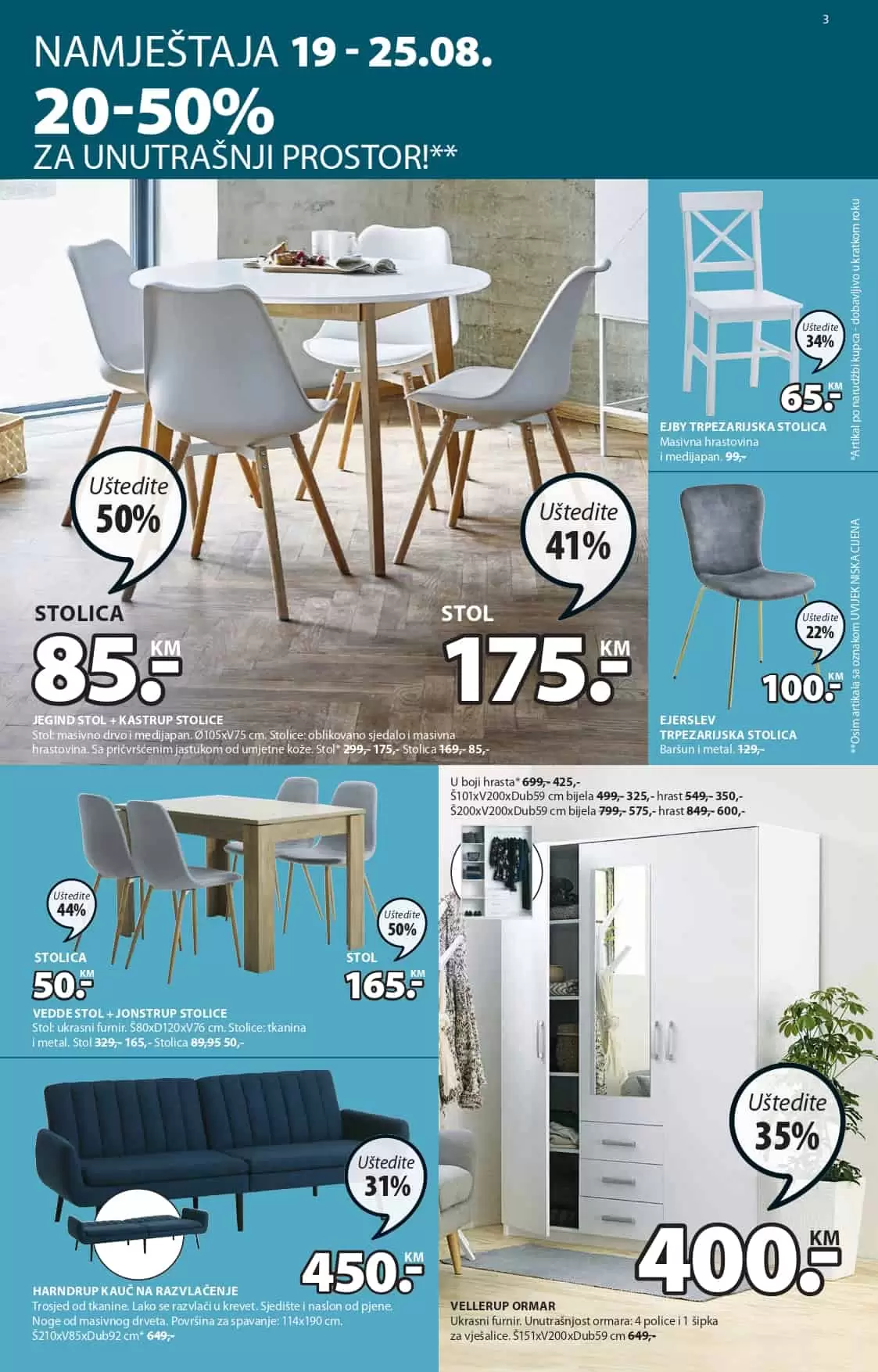 Jysk akcijski katalog. letak. snizeno. snizenje. popust. usteda. usteda novca. 