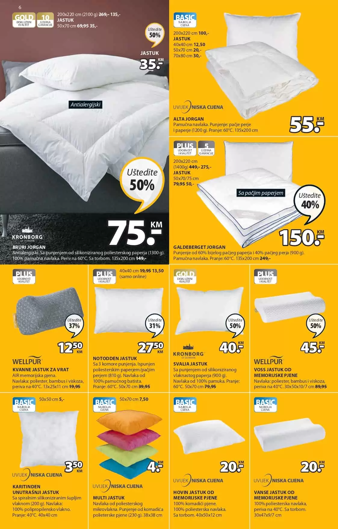 Jysk akcijski katalog. letak. snizeno. snizenje. popust. usteda. usteda novca. 