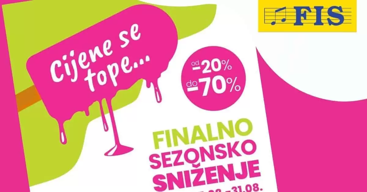 Fis snizenje. fis kupujte sa zadovoljstvom. fis akcija. popustvi. snizeno