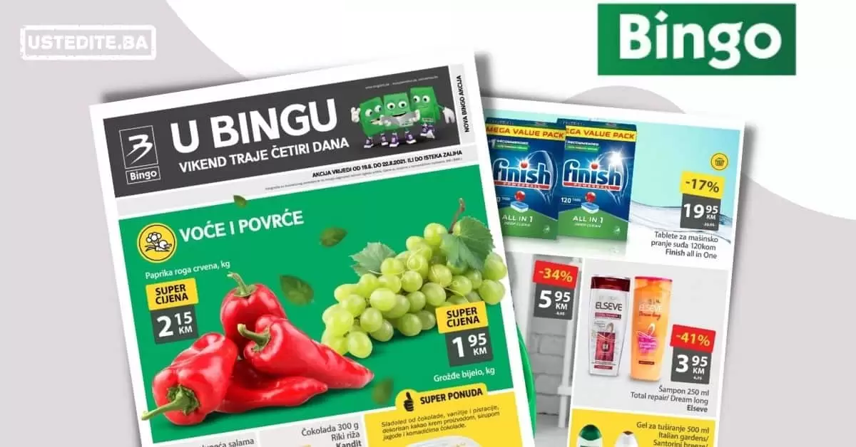 bingo akcijski katalog, snizenje. akcija. popust. snizeno.