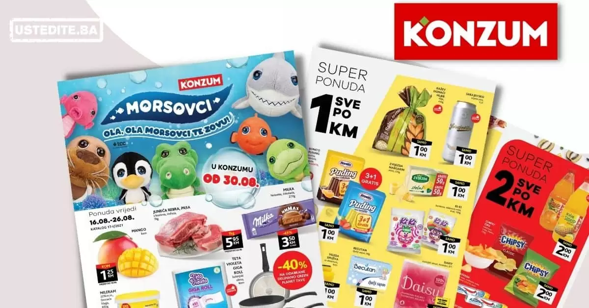 Konzum kataloska akcija 16-26.08.2021. godine